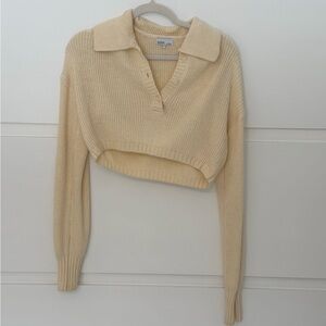 Danielle Bernstein Cream Knit Sweater